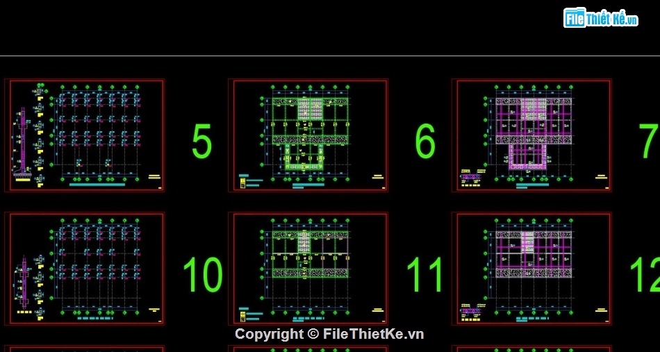 autocad trường mầm non,Cad trường mầm non 13.2x21.6m,Thiết kế trường mầm non,file cad trường mầm non,Trường mầm non 13.2x21.6m